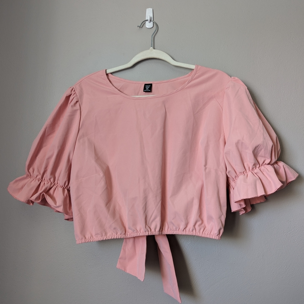 Blush Cropped Blouse